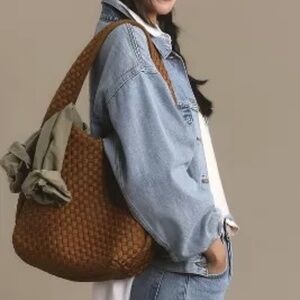 NWT Anthropologie Woven Neoprene Shoulder Bag